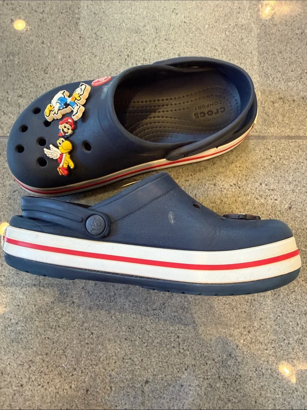 Kids Navy Croc withCharms